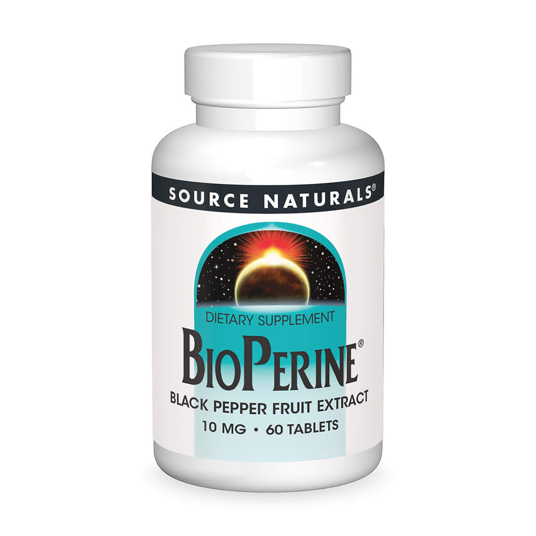 Біоперин Source Naturals BioPerine Екстракт чорного перцю, 10 мг, 60 таблеток
